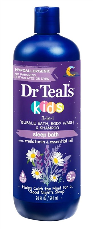 Dr Teals Kids 3-In-1 Shampoo/ Bath/Body Wash Sleep Bath 20oz