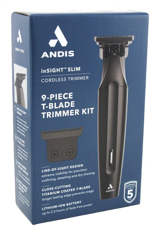 Andis Trimmer Insight Slim T-Blade Kit Cordless Black