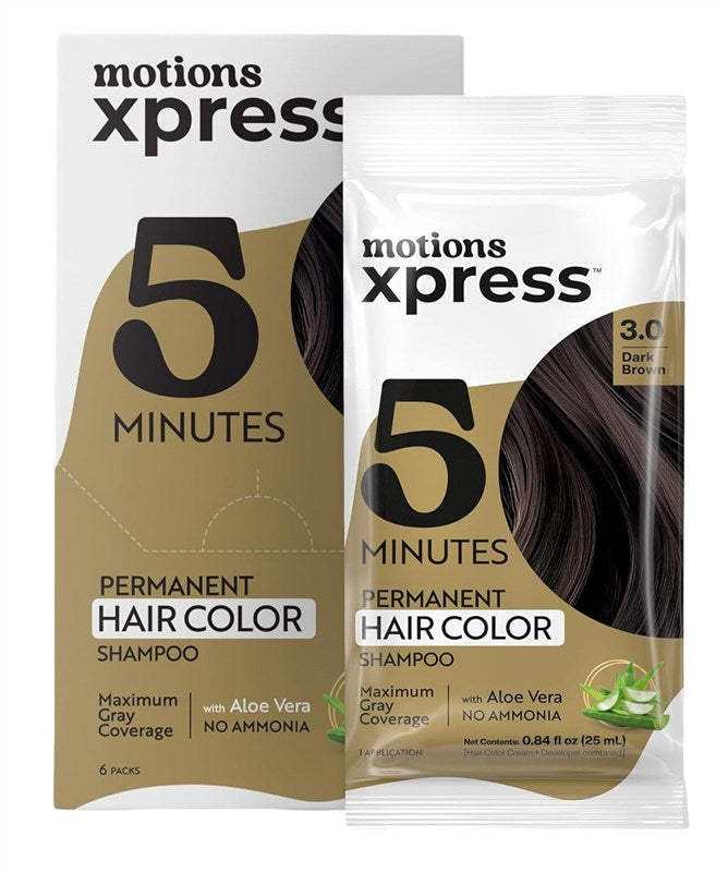 Motions Xpress Permanent Color Shampoo 3.0 Dark Brown)