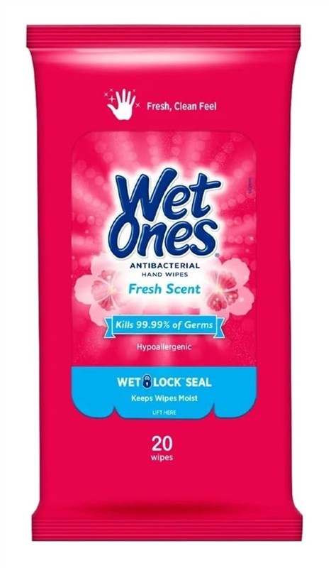 Wet Ones Anti-Bacterial Hand Wipes Fresh Scent (10 Pieces)