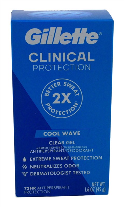 Gillette Deodorant Clinical Clear Gel Cool Wave 1.6oz