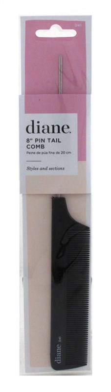 Diane Pin Tail Comb 8Inch Black)