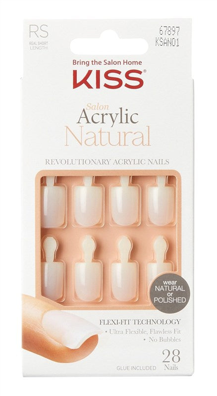 Kiss Salon Acrylic Natural Real Short Nude