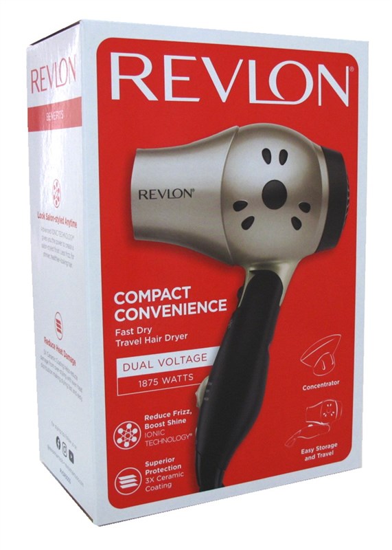 Revlon Dryer Travel Fast Dry 1875 Watt Folding Handle