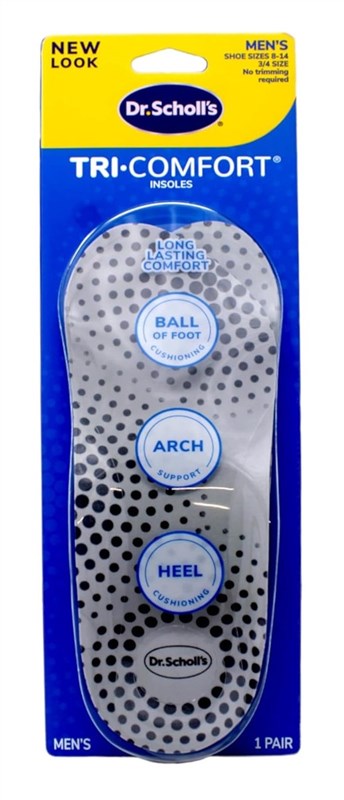 Dr. Scholls Tri-Comfort Insoles Mens (Size 8-12)