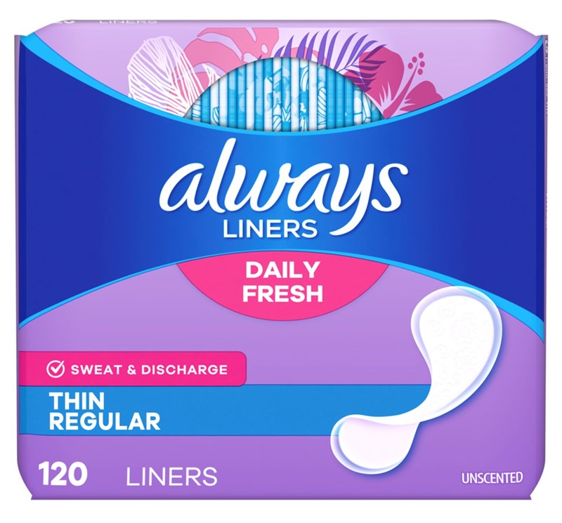 Always Daily Fresh Thin Liners Regular Unscented