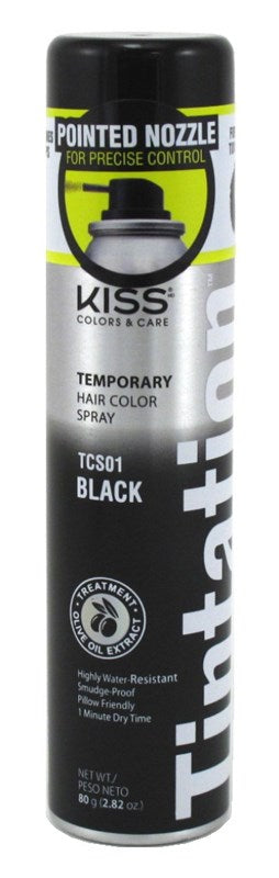 Kiss Tintation Temporary Color Spray Black 2.82oz