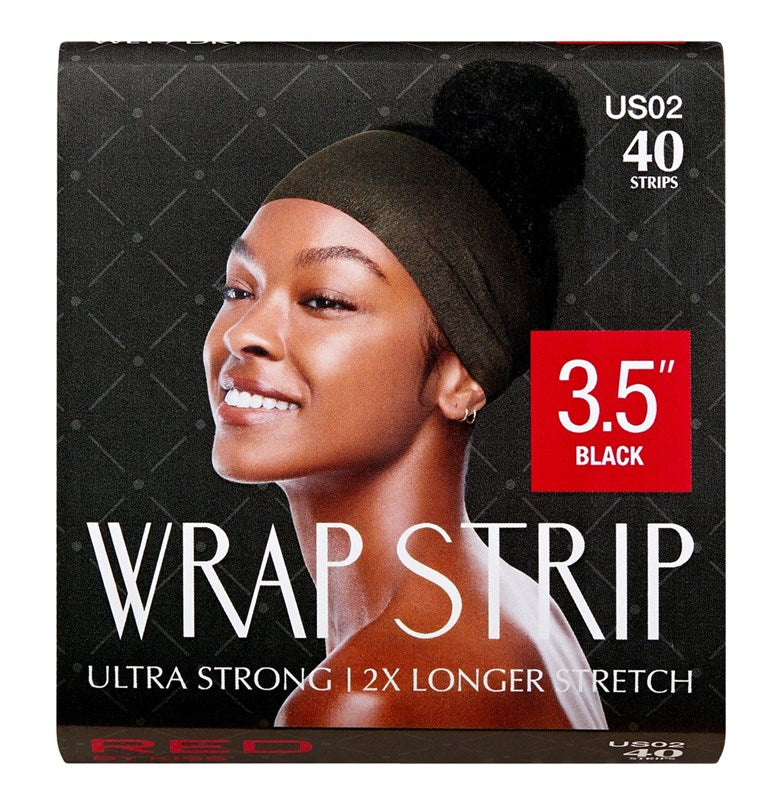Kiss Red Wrap Strip Ult-Strong Black 40 Strips 3.5Inch)