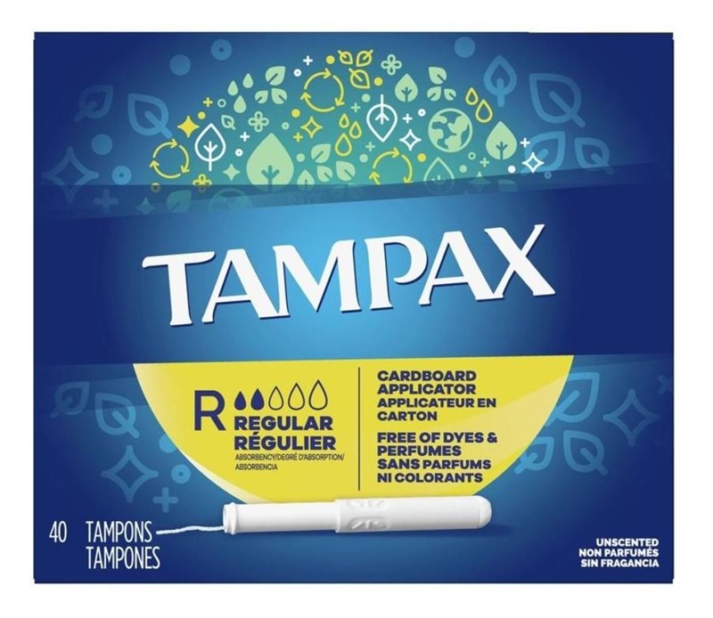 Tampax Tampons Regular 40 Count Unscented