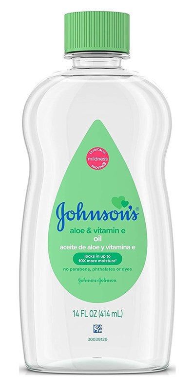 Johnsons Baby Oil Aloe & Vitamin-E 14oz