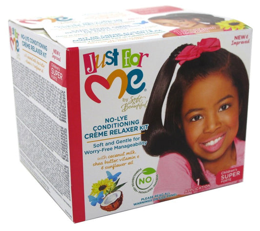 Just For Me No-Lye Creme Relaxer Kit Super