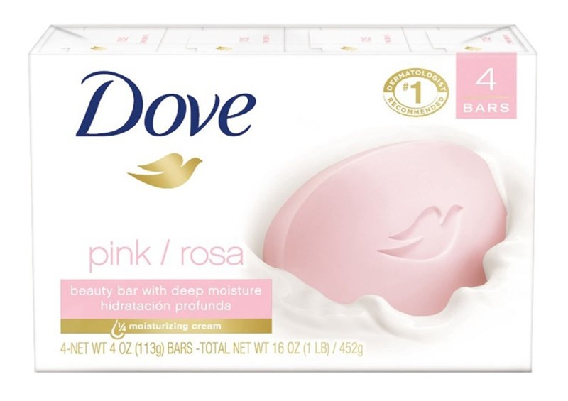 Dove Bar Soap Pink/Rosa 3.75oz 4 Count