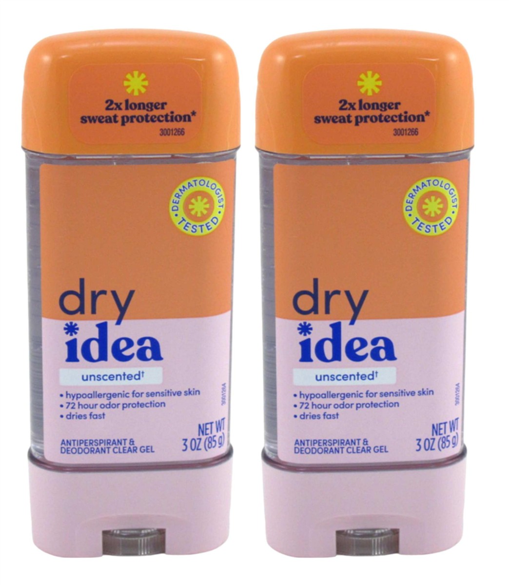 Dry Idea Deodorant 3oz Gel Stick Unscented Antiperspirant