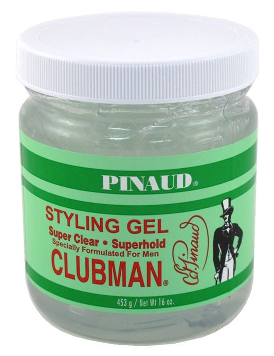 Clubman Style Gel Mens Super Clear Super Hold 16oz Jar