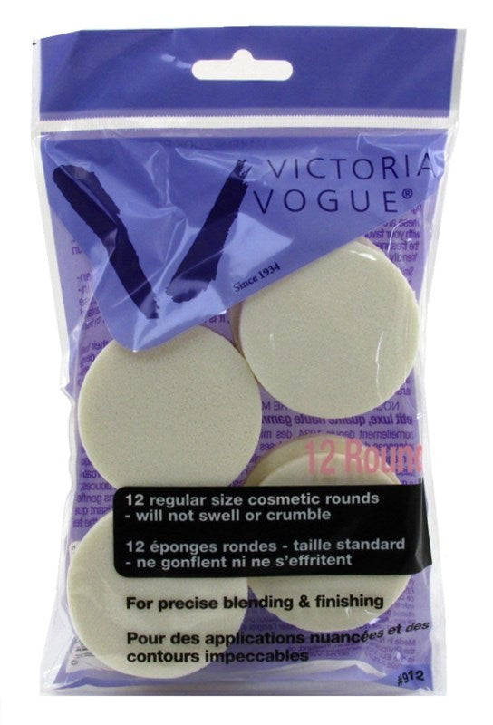Victoria Vogue #912 Cosmetic Rounds 12 Count Regular Size