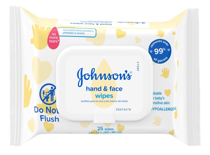 Johnsons Wipes Hand And Face 25 Count (1PC)