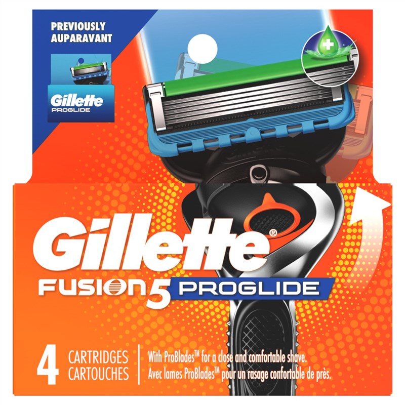 Gillette Mens Fusion 5 Proglide Refills 4 Count