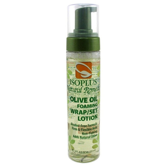 Isoplus Nat Remedy Olive Oil Foaming Wrap/Set Lotion 8.5oz