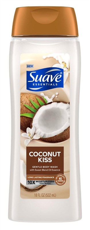 Suave Essentials Body Wash 18oz Coconut Kiss