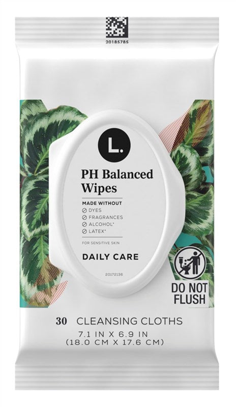 L. Wipes Ph Balanced 30 Count .