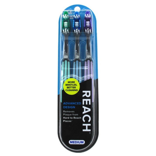 Reach Toothbrush Advanced Design Medium 3 Count (1PC)