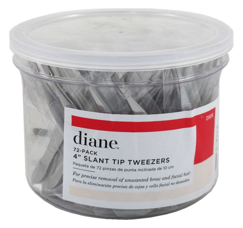Diane Slant Tip Tweezer 4Inch (72in) Tub