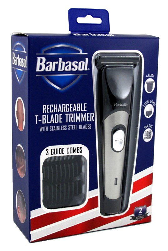 Barbasol Trimmer T-Blade Rechargeable 3 Guide Combs
