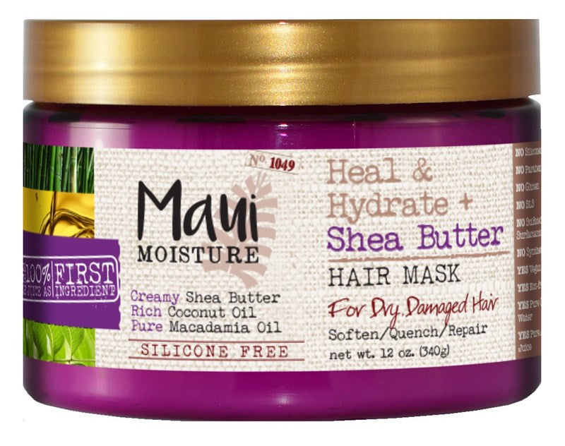 Maui Moisture Shea Butter Hair Mask 12oz Jar (Heal/Hydrate)