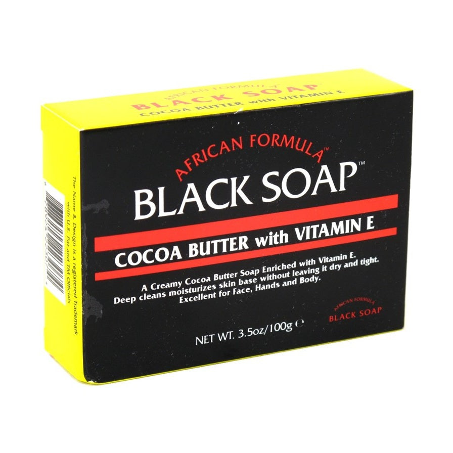 African Formula Black Soap 3.5oz Cocoa Butter & Vitamin-E