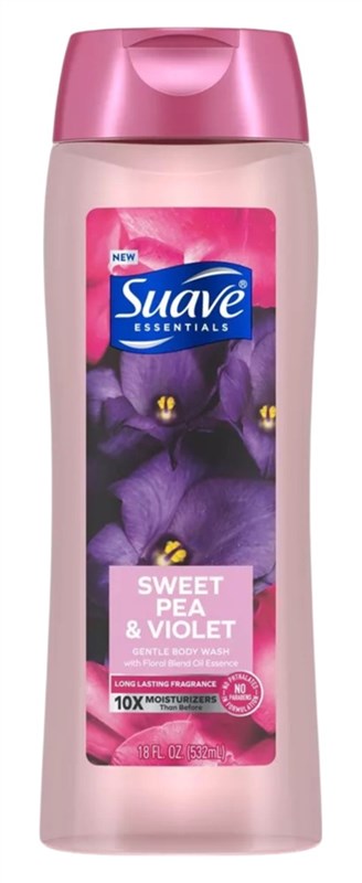 Suave Essentials Body Wash 18oz Sweet Pea + Violet