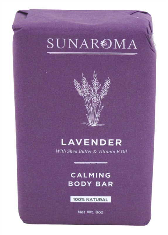 Sunaroma Soap Bar Lavender Shea + Vitamin E Oil 8oz