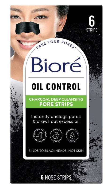 Biore Charcoal Deep Cleansing Pore Strips 6 Count