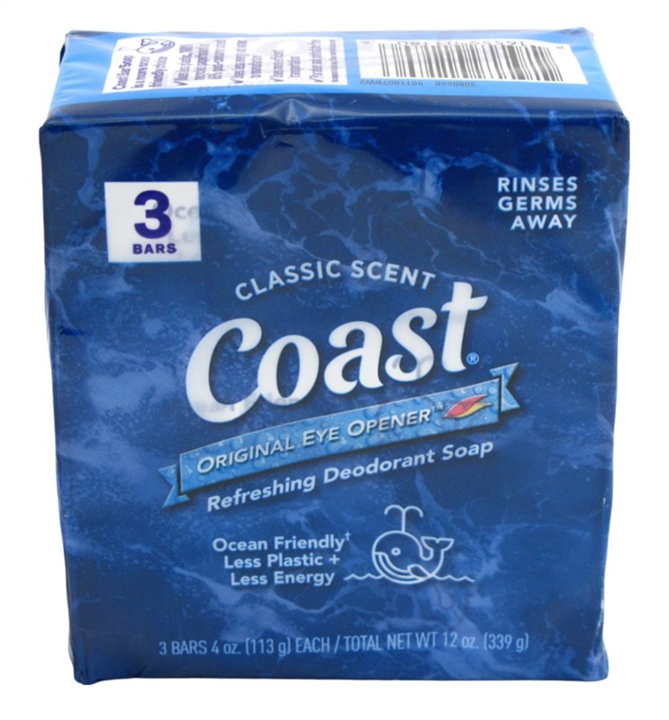 Coast Bath Bars Classic Scent 4oz 3 Count