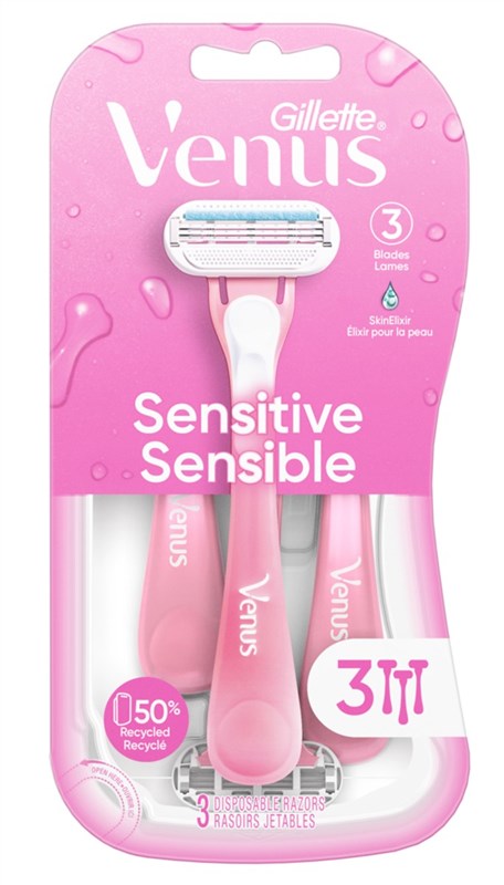 Gillette Venus Razor Sensitive Disposable 3 +1 Free