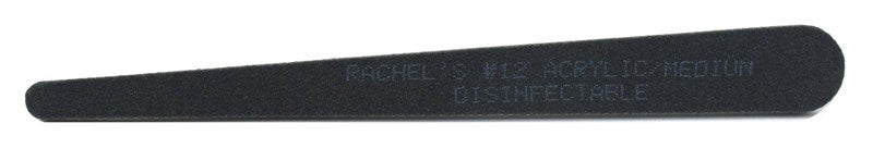 Rachels #12 Acrylic Medium Pointed Files 50 Count Black