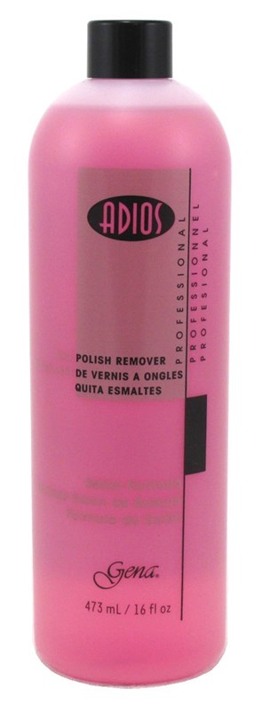 Gena Adios Polish Remover Pink Acetone 16oz