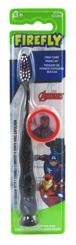 Firefly Toothbrush Avengers Soft Assorted W/Cap (12in)