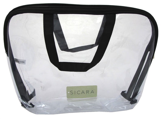 Sicara Clear Cosmetic Bag Large Carryall Handle (9X12X2)