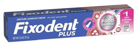 Fixodent Plus Denture Adhesive Cream Food Barrier 2oz