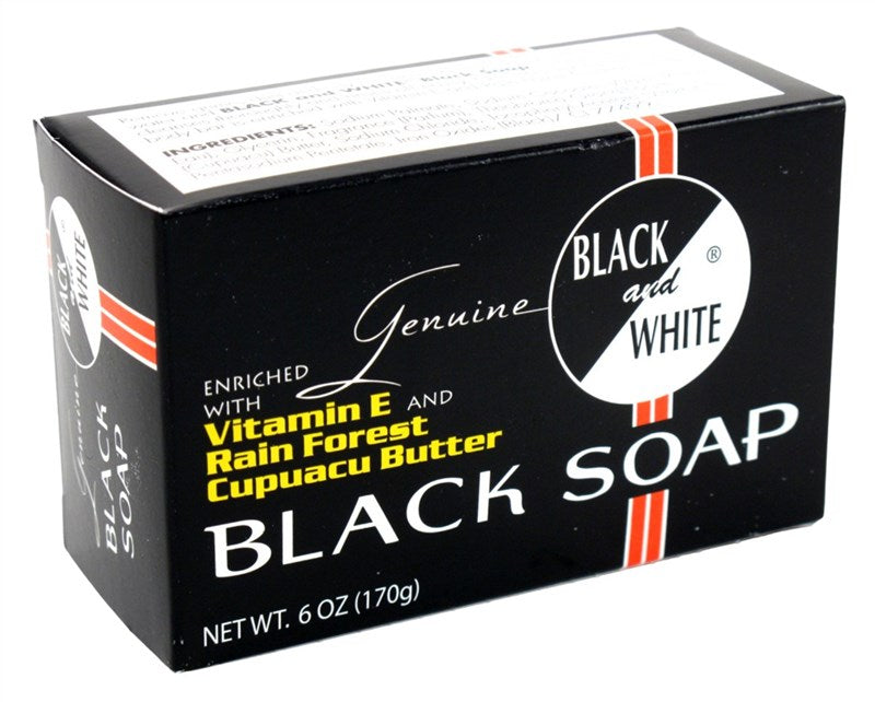 Black & White Black Soap With Vitamin E & Cupuacu Butter 6oz