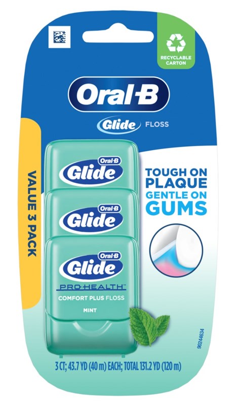 Oral-B Glide Floss Pro-Health Mint 131.2 Yards Value 3-Pack