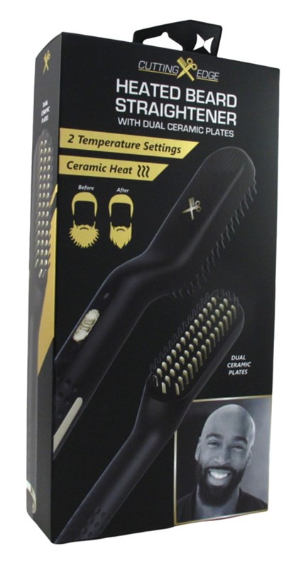 Cutting Edge Heated Beard Straightener +Beard Balm & Oil