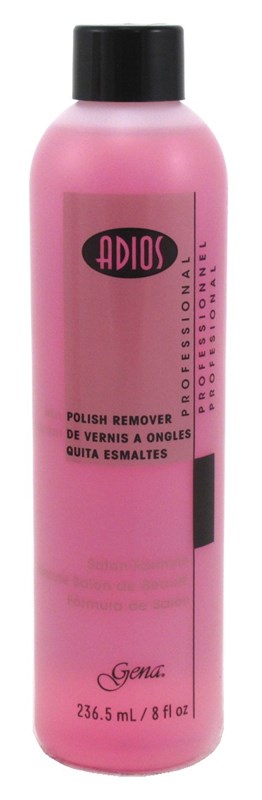 Gena Adios Polish Remover Pink Acetone 8oz