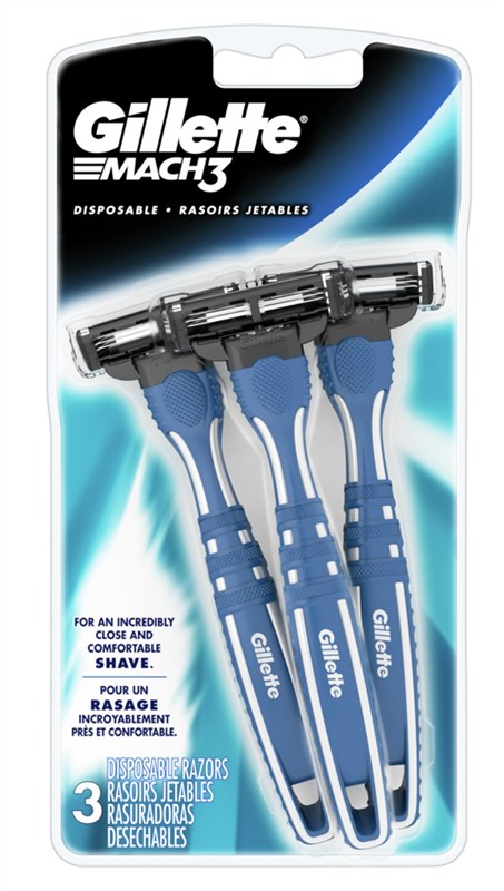 Gillette Mens Mach 3 Razor Disposable 3 Count