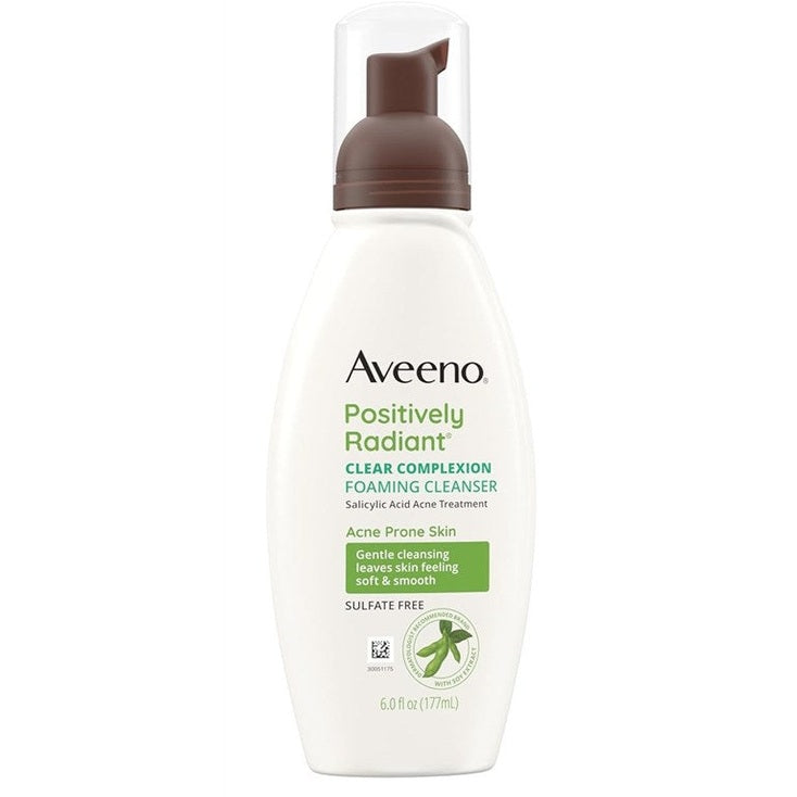 Aveeno Positively Radiant Foaming Cleanser 6oz
