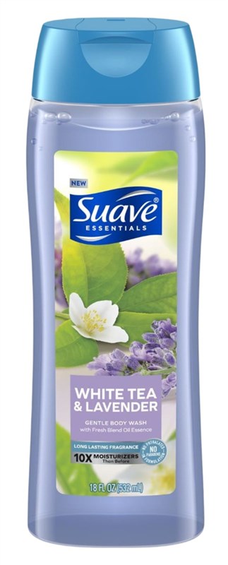 Suave Essentials Body Wash 18oz White Tea & Lavender