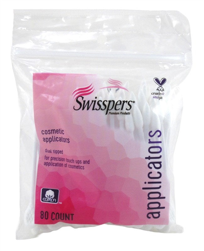 Swisspers Cotton Swabs 80 Count Cosmetic Applicators