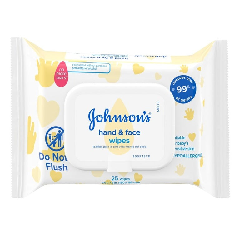 Johnsons Wipes Hand And Face 25 Count (1PC)