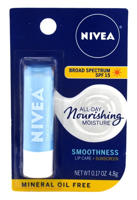 Nivea Lip Care Smoothness Spf#15 0.17oz (1PC) Display