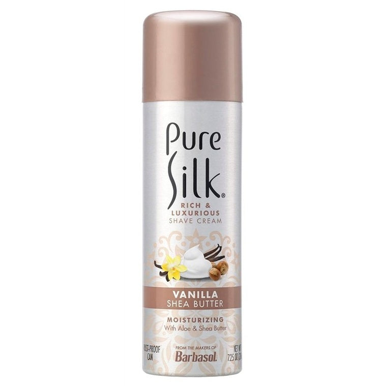 Pure Silk Shave Cream Vanilla And Shea Butter 7.25oz